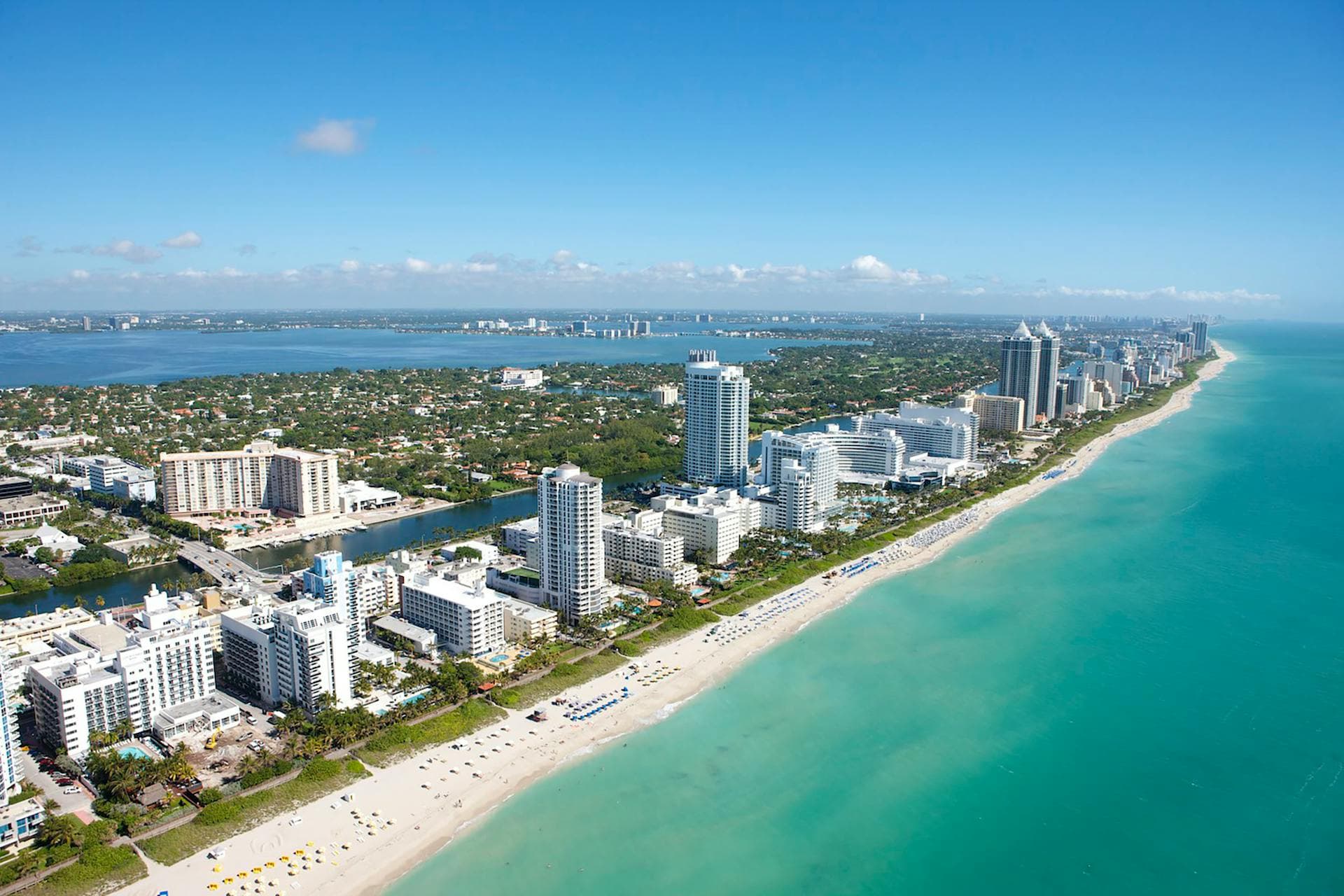 A sunny skyline of Miami, Florida